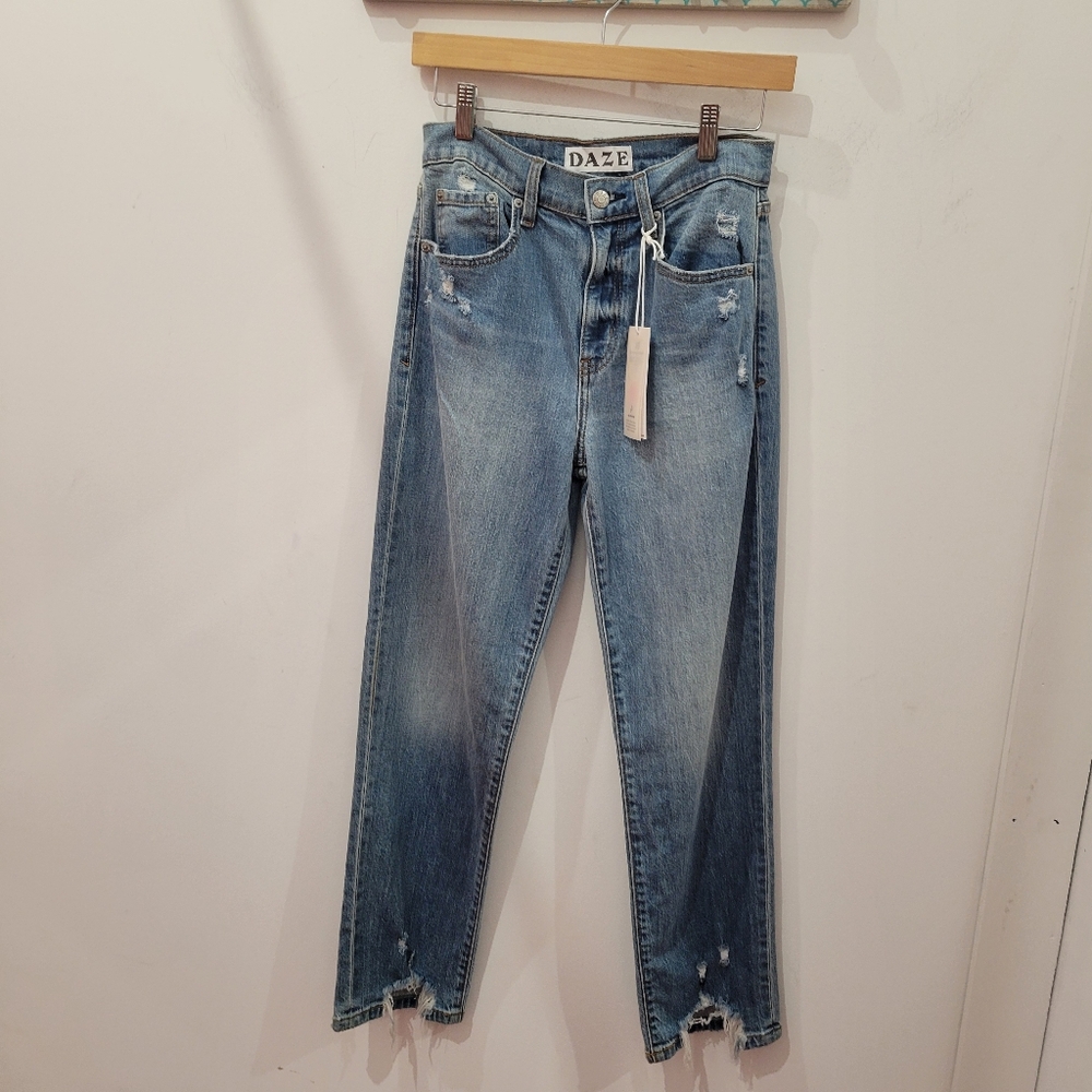 Daze Denim Straight Up Going Steady High Rise NWT Size 25 - Picture 6 of 13